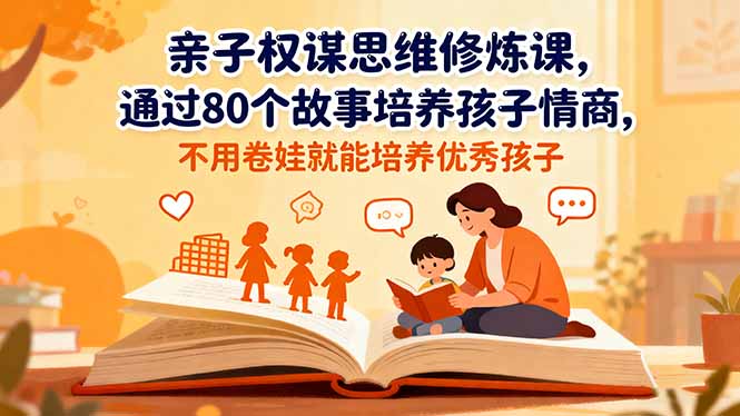 亲子权谋思维修炼课，通过80个故事培养孩子情商,不用卷娃就能培养优秀孩子-轻创星球网