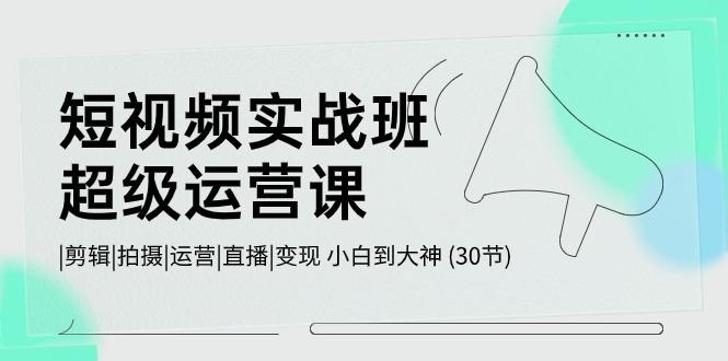 短视频实战班超级运营课 |剪辑|拍摄|运营|直播|变现 小白到大神 (30节)-轻创星球网