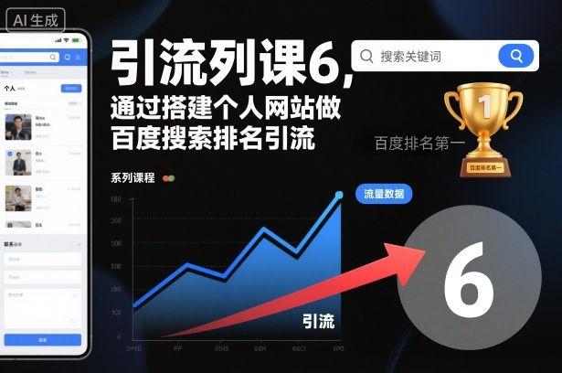 引流系列课6,通过搭建个人网站做百度搜索排名引流-轻创星球网