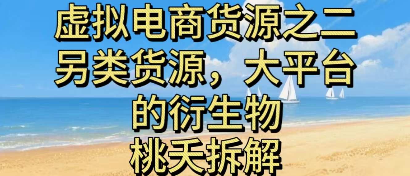 虚拟电商之二—另类的货源,大平台的衍生物-轻创星球网