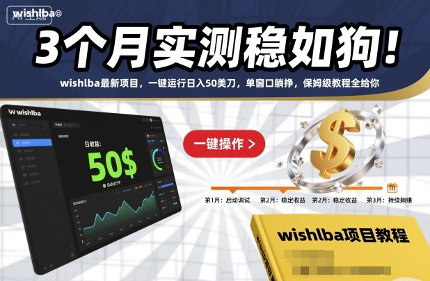 3个月实测稳如狗！wishlba最新项目，一键运行日入50美刀，单窗口躺挣，保姆级教程全给你【揭秘】-轻创星球网