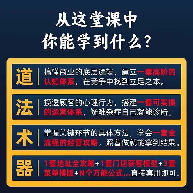 图片[1]-餐饮店盈利实操方法：教你怎样开一家持续能赚钱的餐厅(25节-轻创星球网