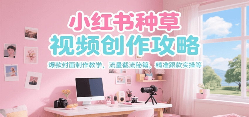 小红书种草视频创作攻略，爆款封面制作教学 ，流量截流秘籍 ，精准跟款实操等-轻创星球网