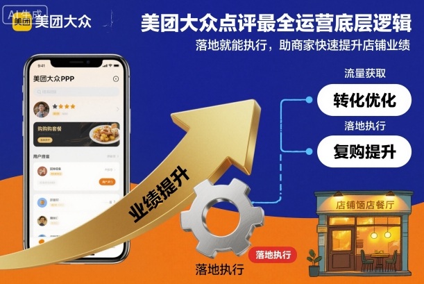 美团大众点评最全运营底层逻辑，落地就能执行，助商家快速提升店铺业绩-轻创星球网