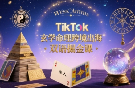TikTok玄学命理跨境出海双语掘金课，手把手教你用命理知识精准直击海外用户痛点-轻创星球网