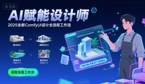 AI赋能设计师， 2025全新comfyui设计全流程工作流 ，室内-建筑-景观-美术，零基础直接上手-轻创星球网