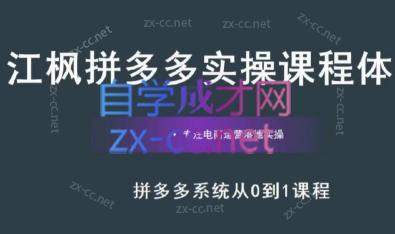 江枫老师·拼多多实操课程-轻创星球网