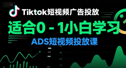 Tiktok短视频广告投放，适合0-1小白学习ADS短视频投放课-轻创星球网