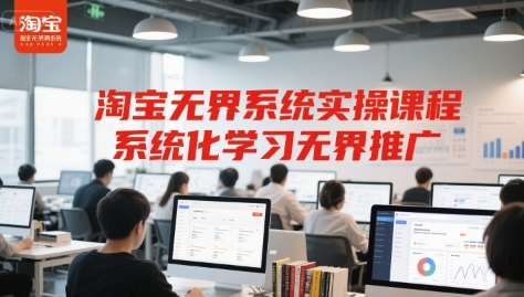 淘宝无界系统实操课程，系统化学习无界推广-轻创星球网