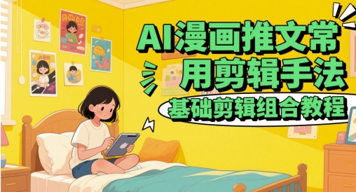 AI漫画推文常用剪辑手法，基础剪辑组合教程-轻创星球网