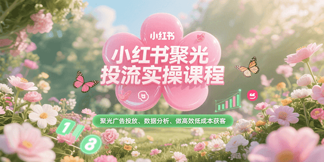 小红书聚光投流实操课程，聚光广告投放、数据分析、做高效低成本获客-轻创星球网