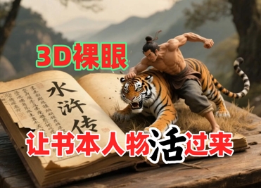 书本人物裸眼3D视频，新的玩法，流量超猛，保姆级教程-轻创星球网