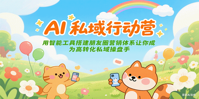 AI私域行动营：用智能工具搭建朋友圈营销体系让你成为高转化私域操盘手-轻创星球网