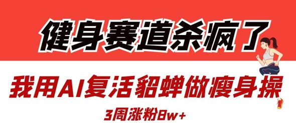 健身赛道杀疯了？我用AI复活貂蝉做瘦身操，3周涨粉8W-轻创星球网