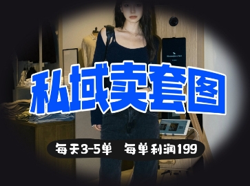 私域卖套图每天3-5单,每单利润99
