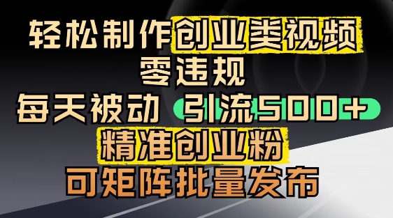 抖音引流创业粉，几分钟一个视频，非常暴力，小白直接可上手操作-轻创星球网