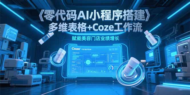 零代码AI小程序搭建，多维表格+Coze工作流，赋能美容门店业绩增长-轻创星球网