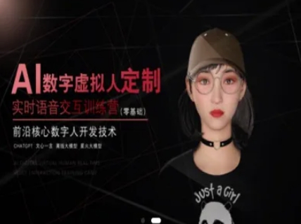 AI数字虚拟人定制，实时语音交互训练营(零基础)，前沿核心数字人开发技术-轻创星球网