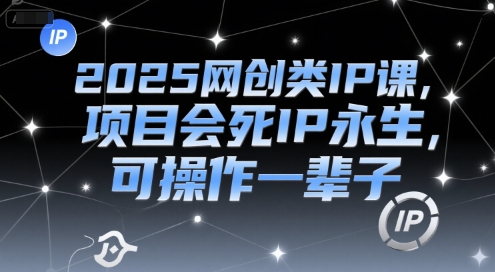 2025网创类IP课，项目会死IP永生，可操作一辈子-轻创星球网