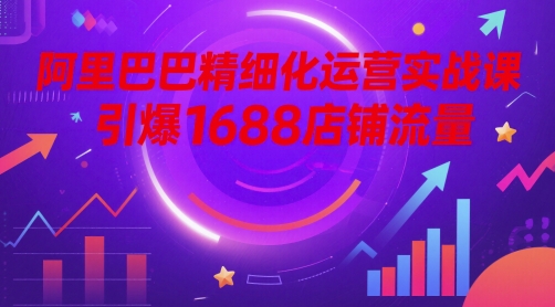 阿里巴巴精细化运营实战课，引爆1688店铺流量-轻创星球网