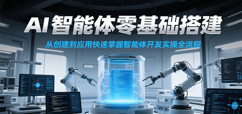AI智能体零基础搭建实操课，从创建到应用快速掌握智能体开发全流程！-轻创星球网