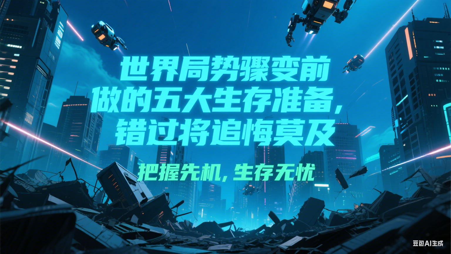 付费文章《世界局势骤变前必做的五大生存准备，错过将追悔莫及》-轻创星球网