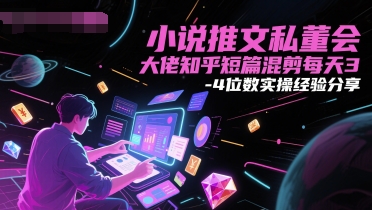 小说推文私董会大佬知乎短篇混剪每天3-4位数实操经验分享-轻创星球网
