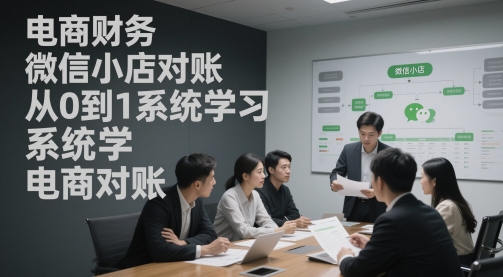 电商财务微信小店对账，从0到1系统学习电商对账-轻创星球网