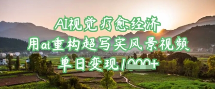 AI视觉疗愈经济：用ai重构超写实风景视频，单日变现多张-轻创星球网