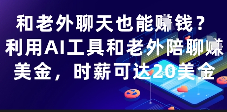 和老外聊天也能挣钱？利用AI工具和老外陪聊挣美金，时薪可达20刀-轻创星球网