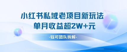 小红书私域项目新玩法，单月变现过W+-轻创星球网