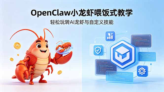 不用懂技术！OpenClaw小龙虾喂饭式教学，轻松玩转AI龙虾与自定义技能-轻创星球网