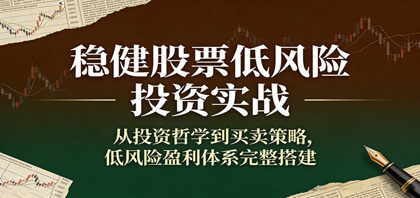 稳健股票低风险投资实战：从投资哲学到买卖策略，低风险盈利体系完整搭建-轻创星球网