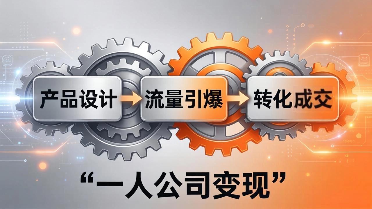 一人公司变现全攻略：产品设计+流量引爆+转化成交，打造不受年龄限制的长期事业-轻创星球网