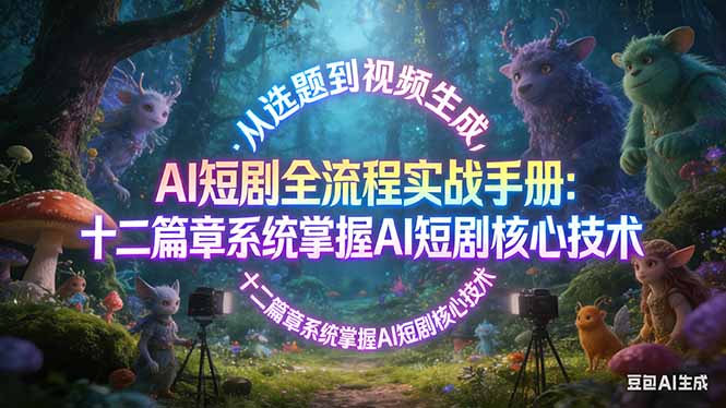 AI 短剧全流程实战手册：从选题到视频生成，十二篇章系统掌握 AI 短剧核心技术-轻创星球网