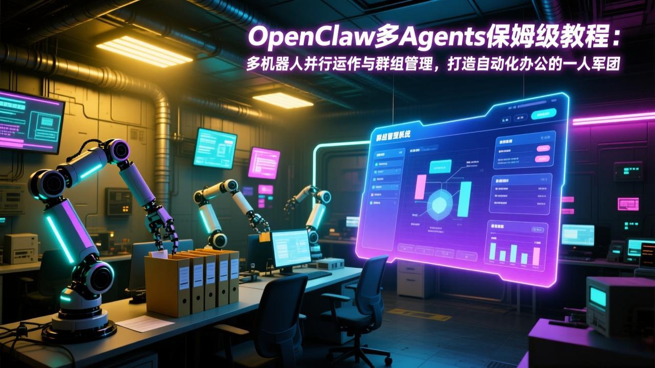OpenClaw多Agents保姆级教程：多机器人并行运作与群组管理，打造自动化办公的一人军团-轻创星球网