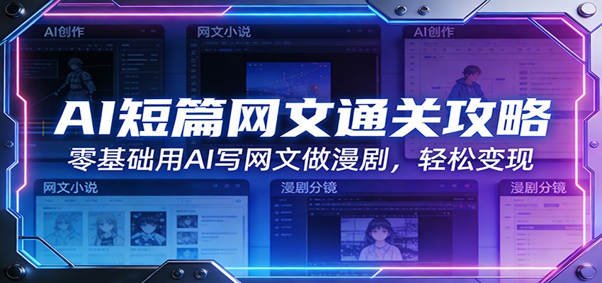 AI短篇网文通关攻略：零基础用AI写网文做漫剧，轻松变现-轻创星球网