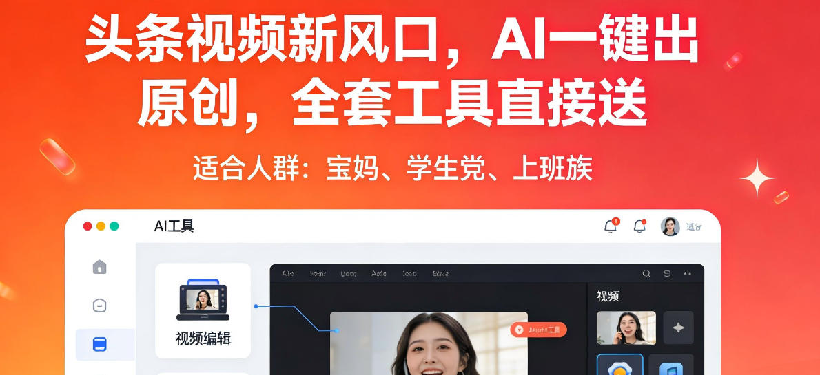 头条视频新风口，AI一键出原创，全套工具直接送，人人可做，有手就行【揭秘】-轻创星球网