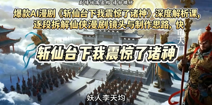 爆款AI漫剧《斩仙台下我震惊了诸神》深度解析课，逐段拆解仙侠漫剧镜头与制作思路，快速复刻爆款创作模式-轻创星球网