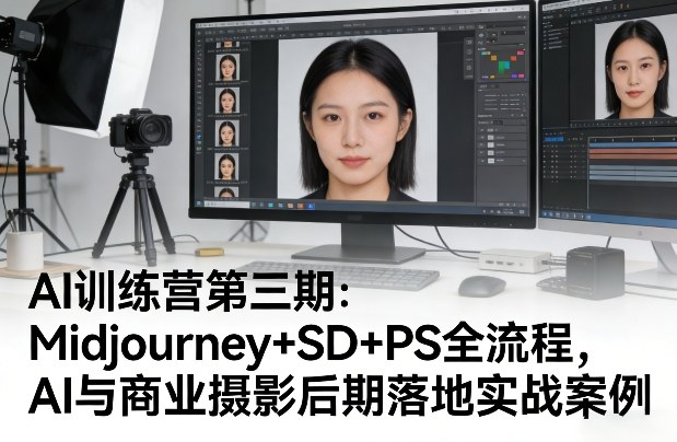 AI训练营第三期：Midjourney+SD+PS全流程，AI与商业摄影后期落地实战案例-轻创星球网