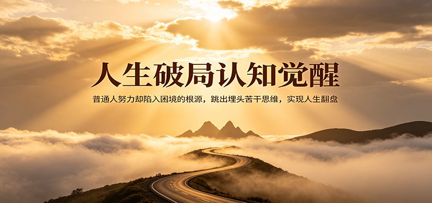 人生破局认知觉醒，普通人努力却陷入困境的根源，跳出埋头苦干思维，实现人生翻盘-轻创星球网