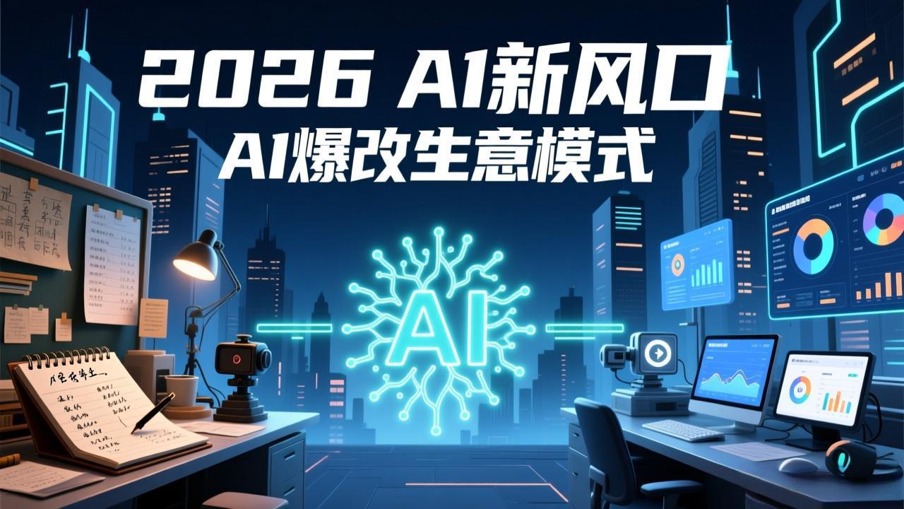 2026年AI创富新风口，用人工智能爆改你的生意模式，从短视频到直播全面降本增效抢占先机-轻创星球网