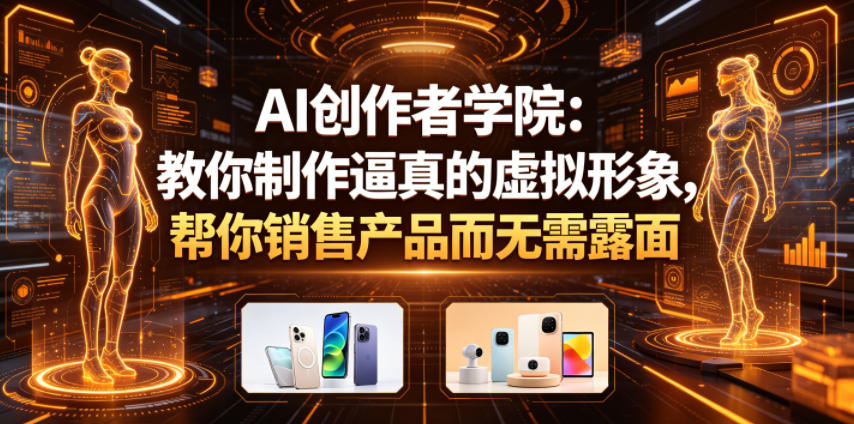 AI创作者学院：教你制作逼真的虚拟形象，帮你销售产品而无需露面【原创双语字幕】-轻创星球网