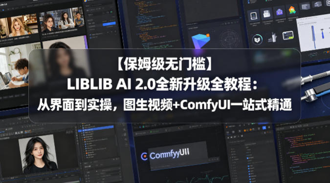 【保姆级无门槛】LIBLIB AI 2.0全新升级全教程：从界面到实操，图生视频+ComfyUI一站式精通-轻创星球网
