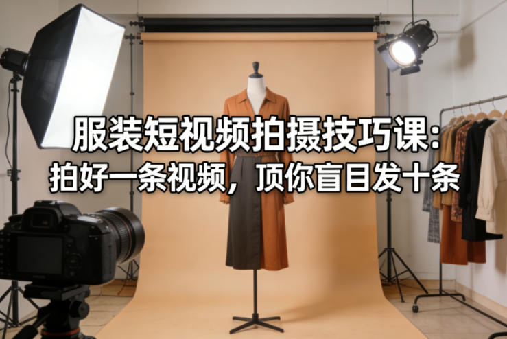 服装短视频拍摄技巧课：拍好一条视频，顶你盲目发十条-轻创星球网