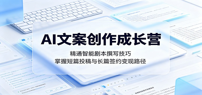 AI文案创作成长营：精通智能剧本撰写技巧，掌握短篇投稿与长篇签约变现路径-轻创星球网