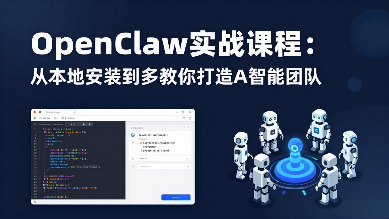 OpenClaw实战课程：从本地安装到多Agent协同，手把手教你打造AI智能团队-轻创星球网