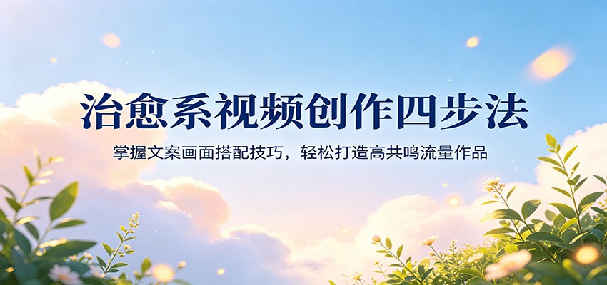 治愈系视频创作四步法：掌握文案画面搭配技巧，轻松打造高共鸣流量作品-轻创星球网