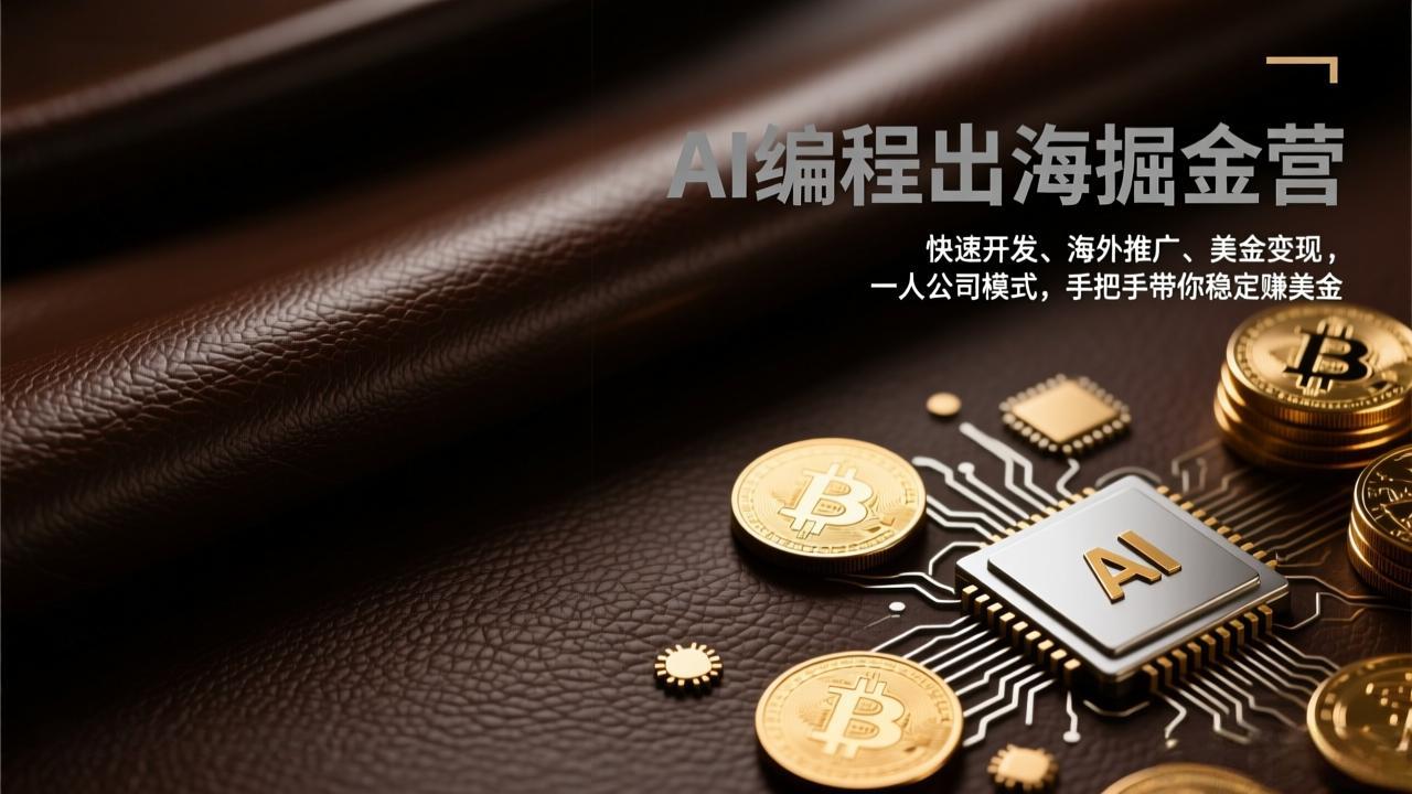 AI编程出海掘金营：快速开发、海外推广、美金变现，一人公司模式，手把手带你稳定赚美金-轻创星球网
