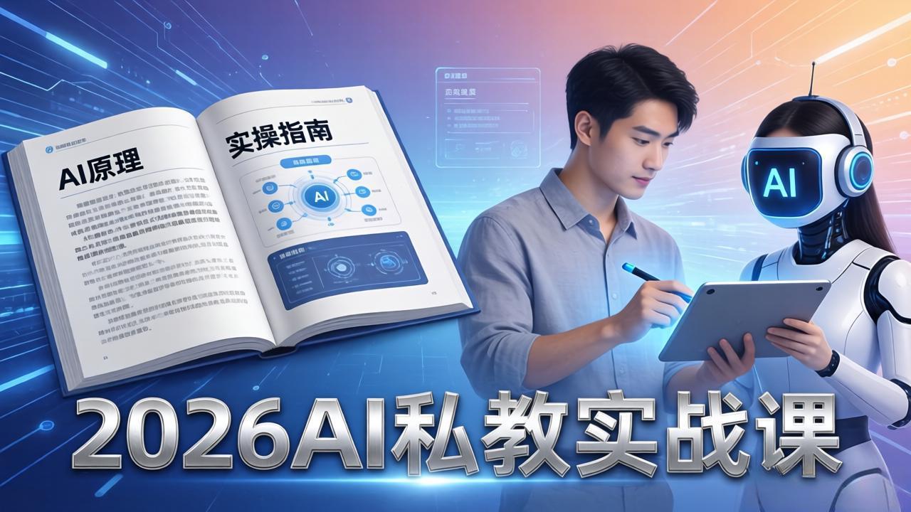 2026AI私教实战课：从AI原理到全场景实操，零基础学会用AI提效+单人单干创业-轻创星球网